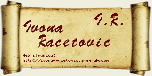 Ivona Račetović vizit kartica
